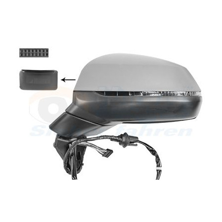 Rétroviseur éléctrique complet gauche