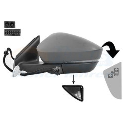 Rétroviseur éléctrique complet gauche