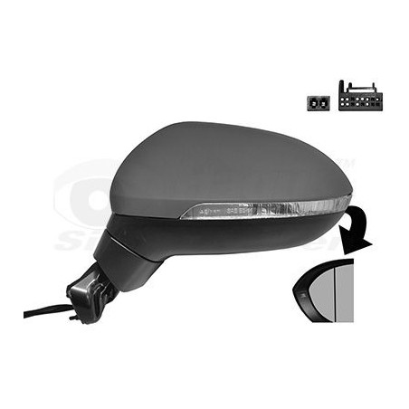 Rétroviseur éléctrique complet gauche