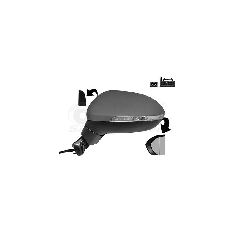 Rétroviseur éléctrique complet gauche