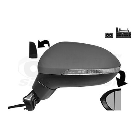 Rétroviseur éléctrique complet gauche