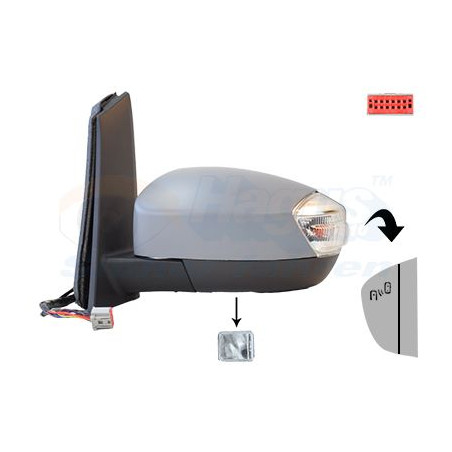 Rétroviseur éléctrique complet gauche