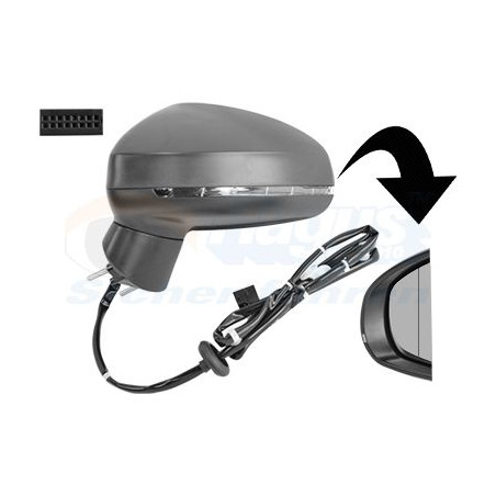 Rétroviseur éléctrique complet gauche