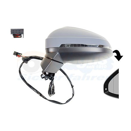 Rétroviseur éléctrique complet gauche