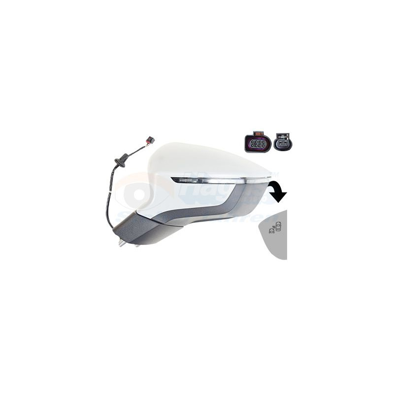 Rétroviseur éléctrique complet gauche