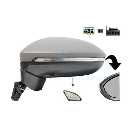 Rétroviseur éléctrique complet gauche