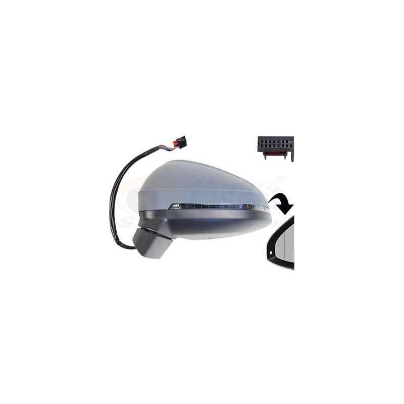 Rétroviseur éléctrique complet gauche