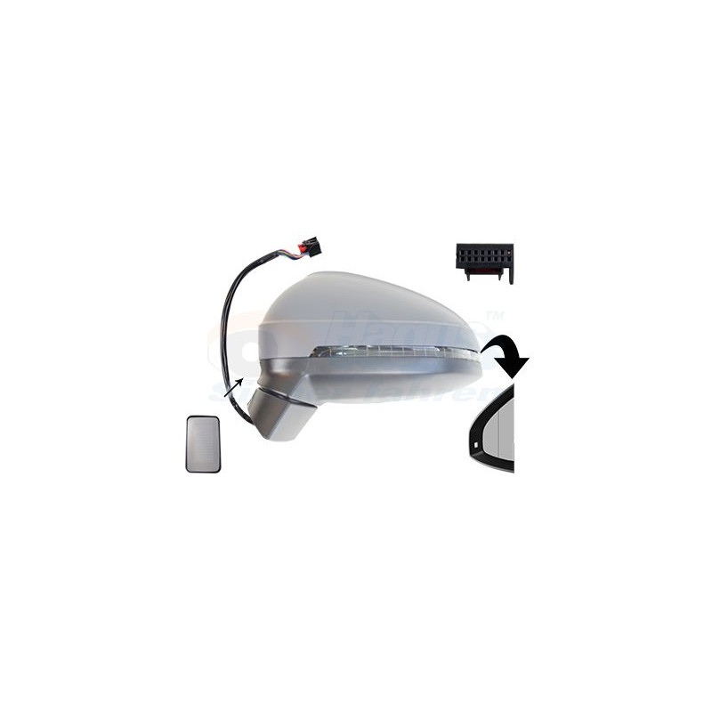 Rétroviseur éléctrique complet gauche