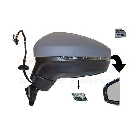 Rétroviseur éléctrique complet gauche