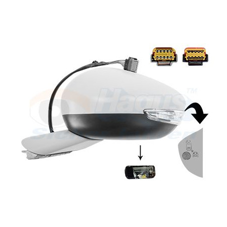 Rétroviseur éléctrique complet gauche