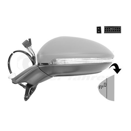 Rétroviseur éléctrique complet gauche