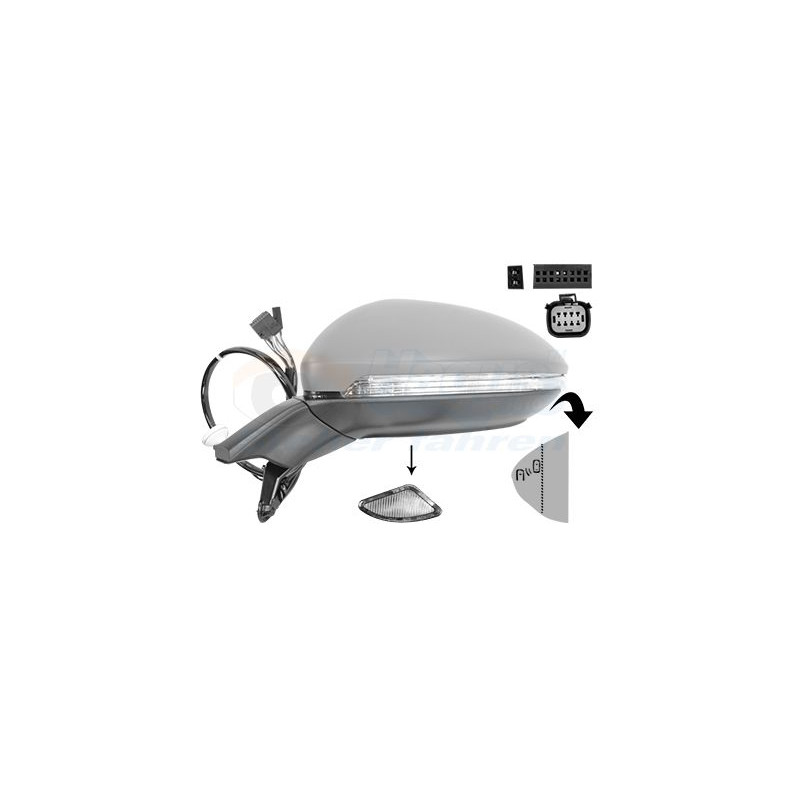 Rétroviseur éléctrique complet gauche