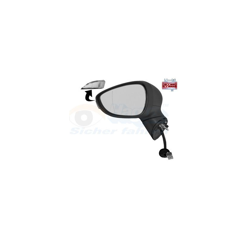 Rétroviseur éléctrique complet gauche