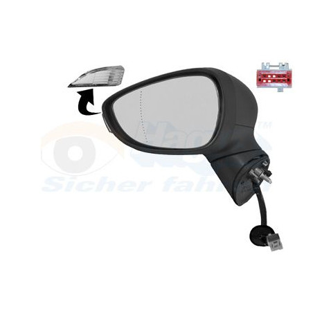 Rétroviseur éléctrique complet gauche