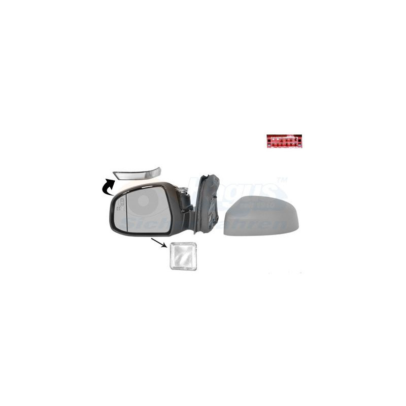 Rétroviseur éléctrique complet gauche