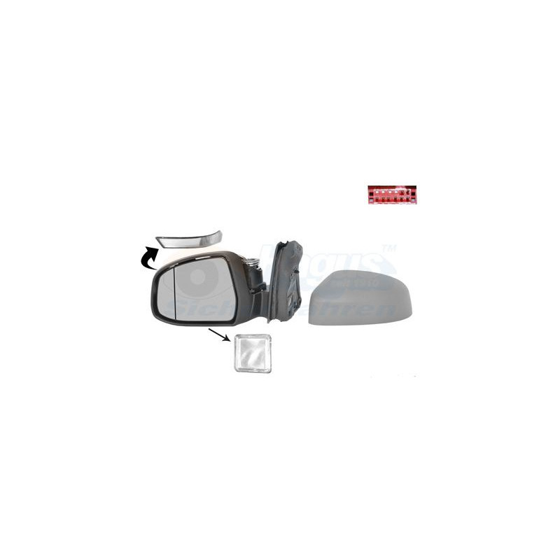 Rétroviseur éléctrique complet gauche