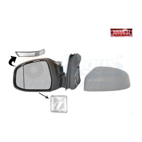 Rétroviseur éléctrique complet gauche