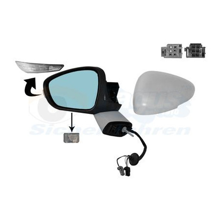 Rétroviseur éléctrique complet gauche