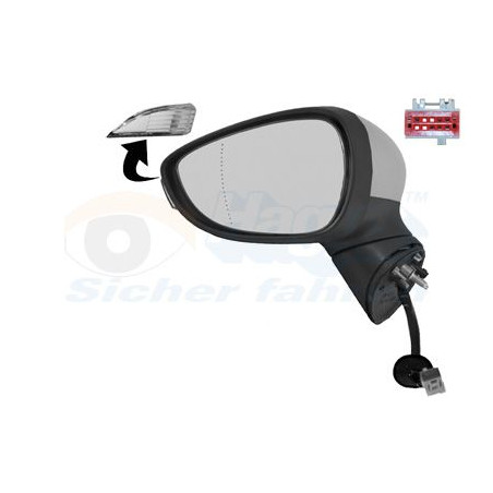 Rétroviseur éléctrique complet gauche