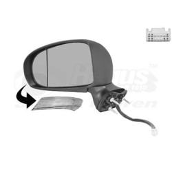 Rétroviseur éléctrique complet gauche