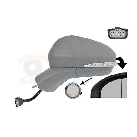 Rétroviseur éléctrique complet gauche