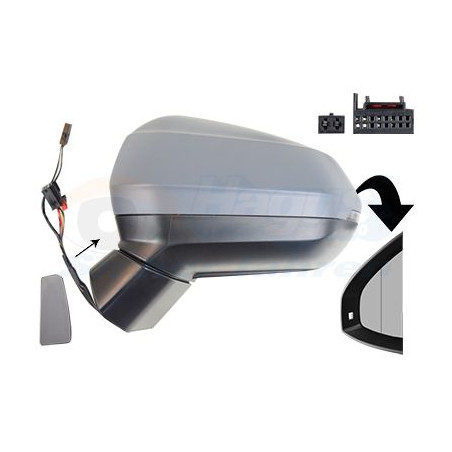 Rétroviseur éléctrique complet gauche