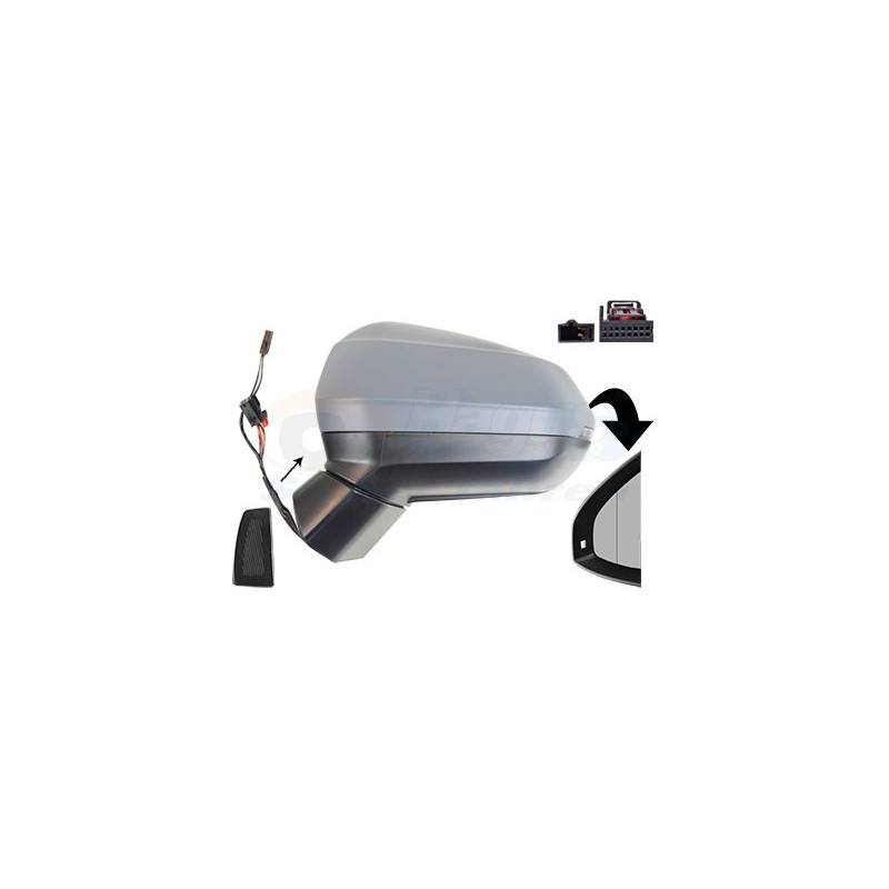 Rétroviseur éléctrique complet gauche