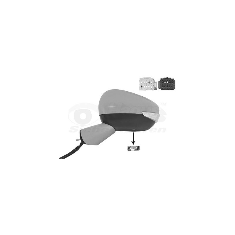 Rétroviseur éléctrique complet gauche