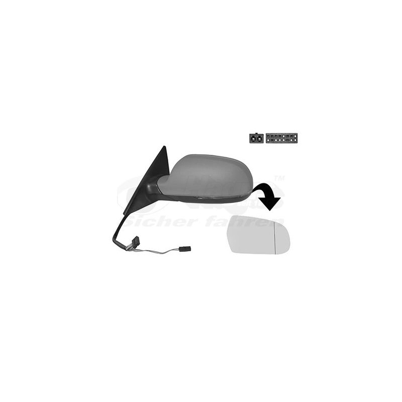 Rétroviseur éléctrique complet gauche