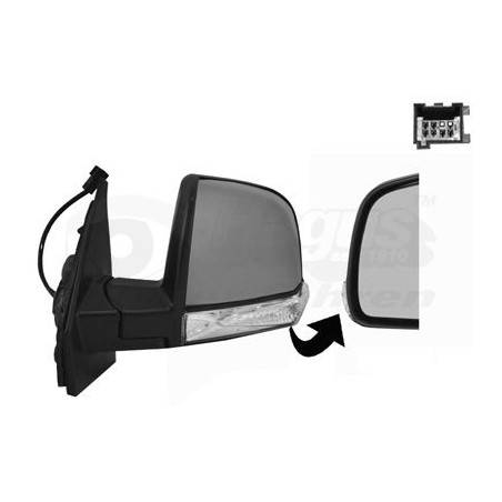 Rétroviseur éléctrique complet gauche