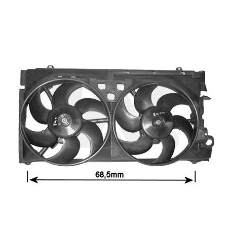 Cadre + ventilateur double