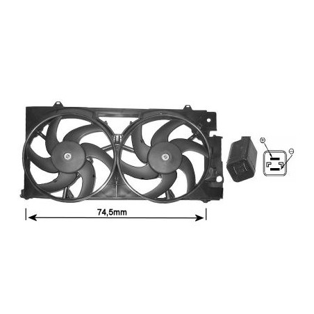 Cadre + ventilateur double