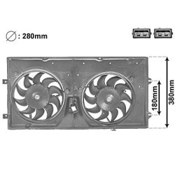 Cadre + ventilateur double