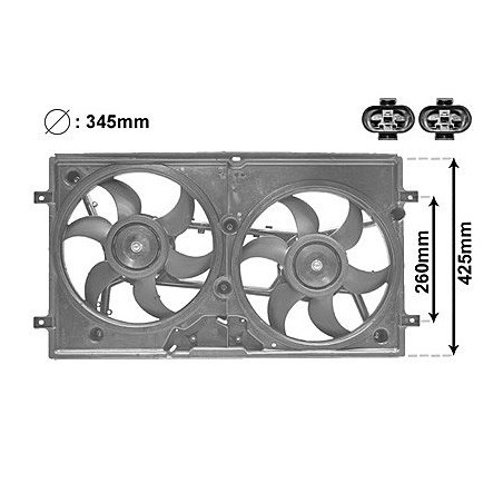 Cadre + ventilateur double